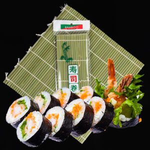 Dụng Cụ Cuộn Sushi Bằng Gỗ – Mành Tre Tự Nhiên, Không Dính, Cuộn Đẹp, Dễ Dùng