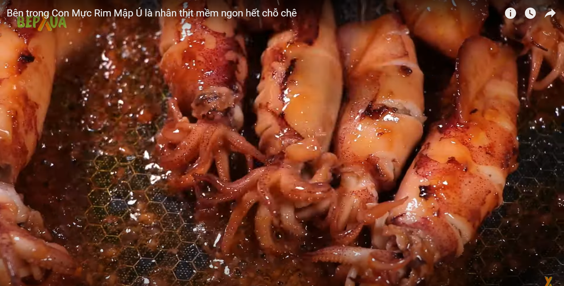 Cách làm mực dồn thịt rim ngon bá chấy - BepXua