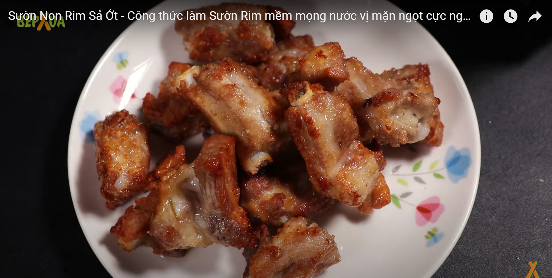 Cách làm sườn non rim sả ớt mặn ngọt mềm mọng ngon lành - BepXua